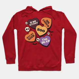 Boo Halloween Witchy Haunted Hearts Hoodie